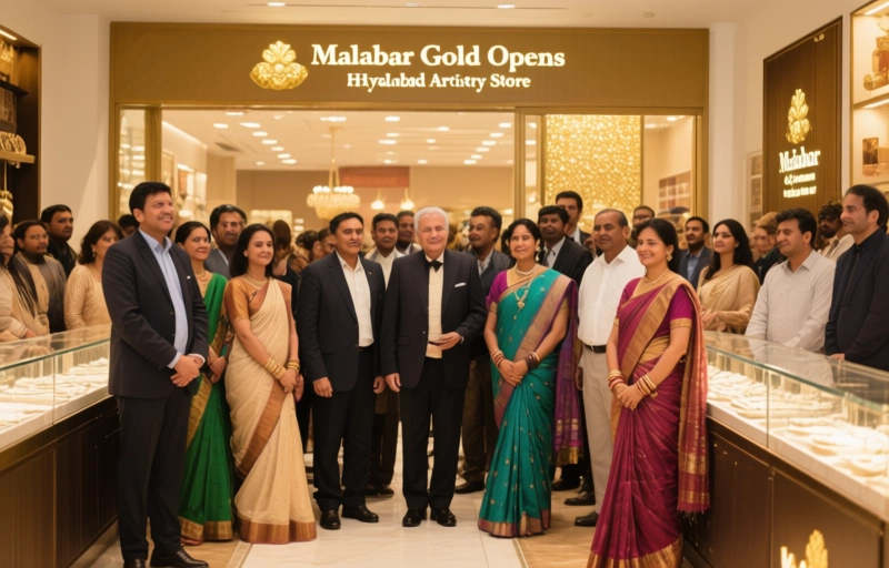 Visual representation of Malabar Gold Opens Hyderabad Artistry Store