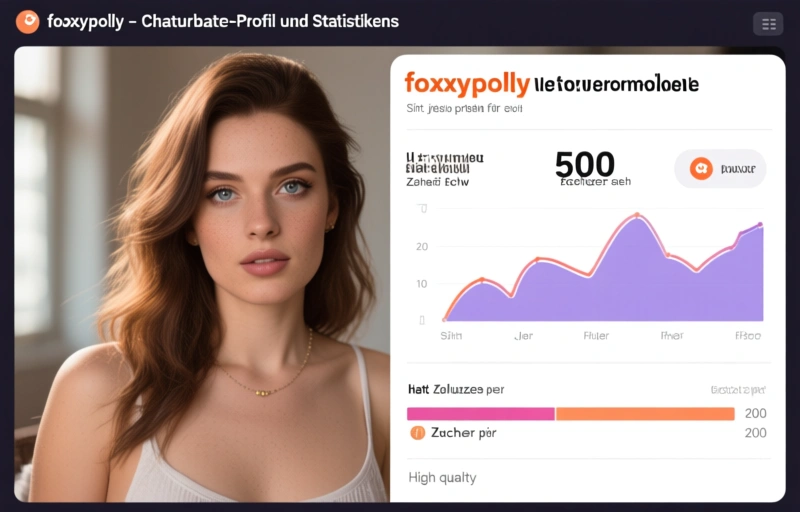 Visuelle Darstellung von foxxxypolly – Chaturbate-Profil und Statistiken