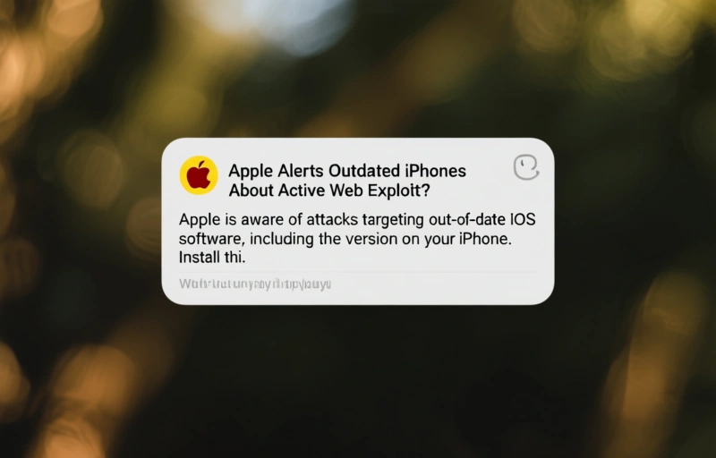 Visual representation of Apple Alerts Outdated iPhones About Active Web Exploits