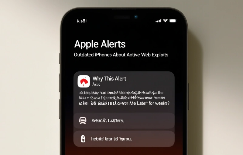 Visual representation of Apple Alerts Outdated iPhones About Active Web Exploits