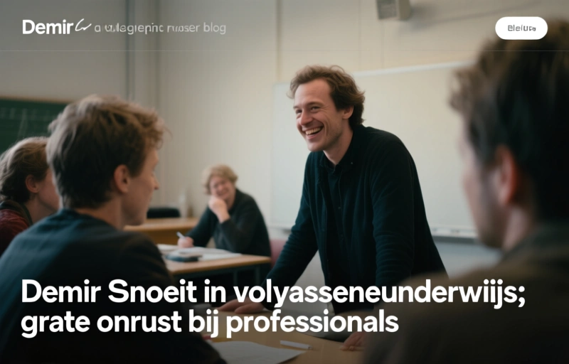 Demir snoeit in volwassenenonderwijs: grote onrust bij professionals