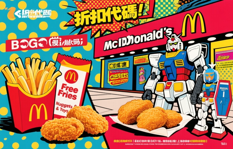 McDonald's BOGO Deals: Free Fries, Nuggets & Gundam Toys