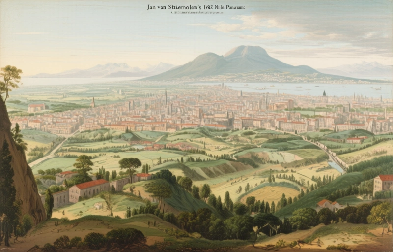 Visual representation of Jan van Stinemolen's 1582 Naples Panorama