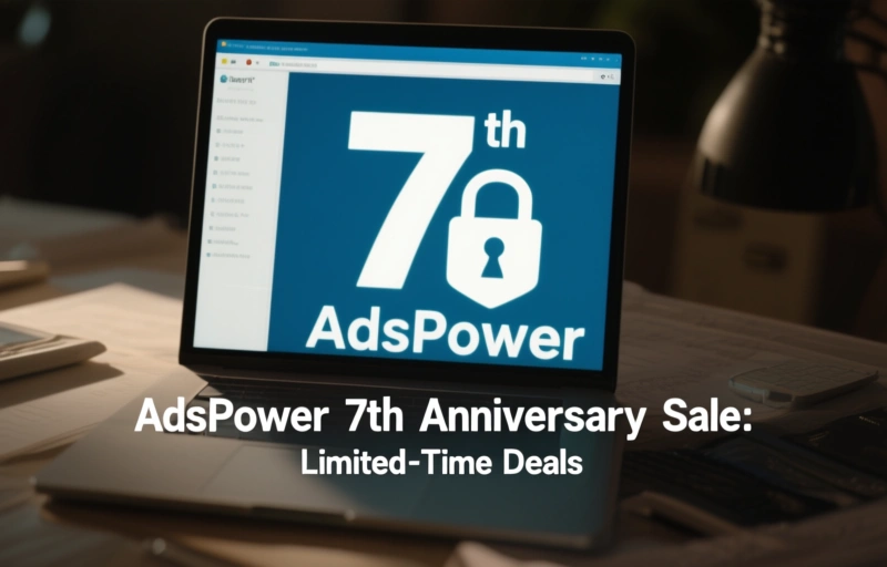 Visual representation of AdsPower 7th Anniversary Sale