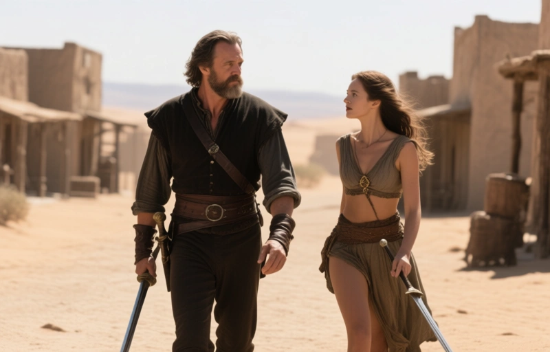 Visuelle Darstellung von Sir Peters intensive Szene mit Jolian bei Naked Sword