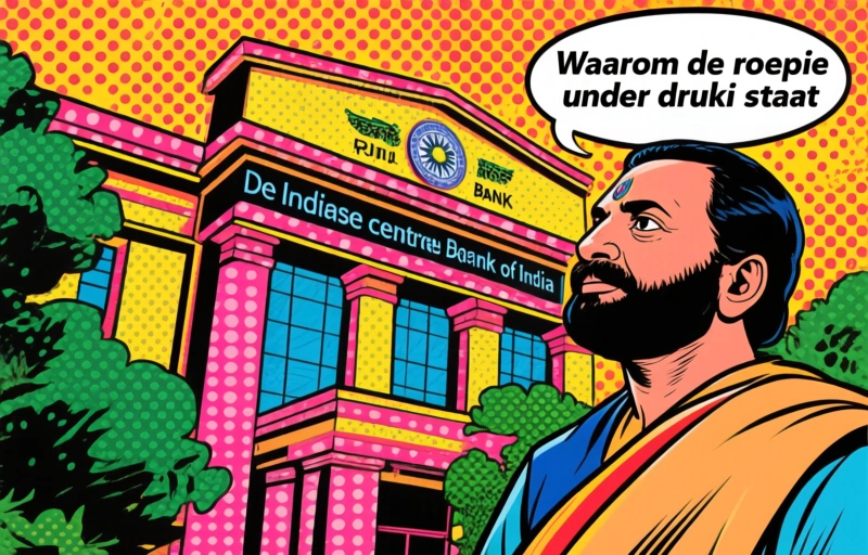 Visuele weergave van De verdediging van de Indiase roepie staat voor zware tijden door stagnerende kapitaalstromen
