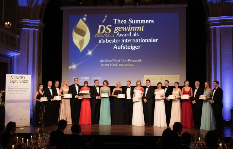 Visuelle Darstellung von Thea Summers gewinnt DSN Award als bester internationaler Aufsteiger