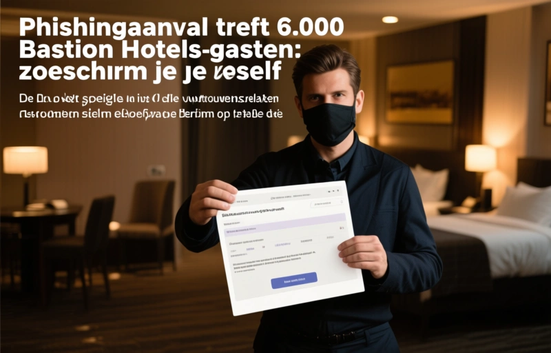 Visuele weergave van Phishingaanval treft 6.000 Bastion Hotels-gasten