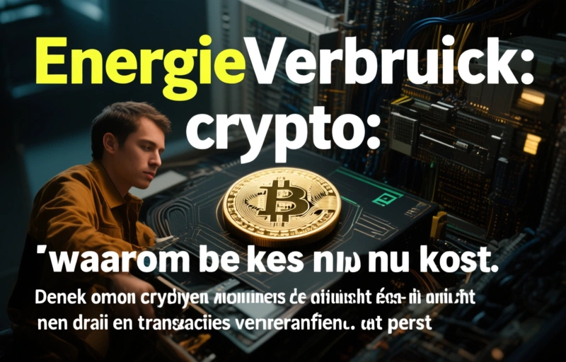 Visuele weergave van Energieverbruik crypto