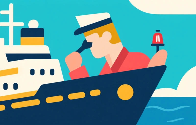 Visuele weergave van Persoonlijk alarm redt schip