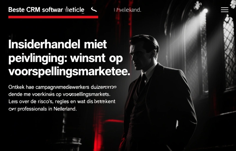 Insiderhandel met peilingen: winst op voorspellingsmarkten