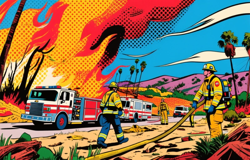 Sandy-brand bij Los Angeles: evacuaties door harde wind