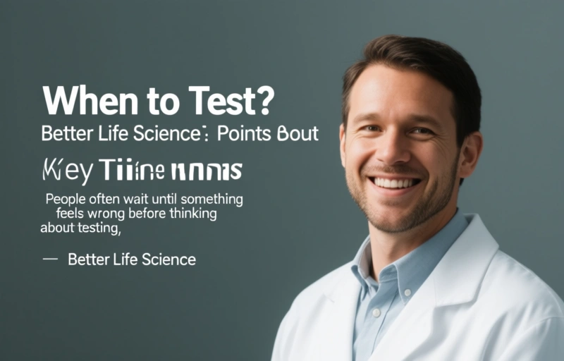 Visual representation of When to Test? Better Life Science Points Out Key Moments