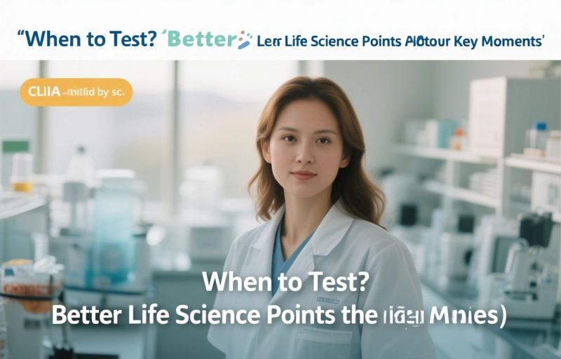 Visual representation of When to Test? Better Life Science Points Out Key Moments