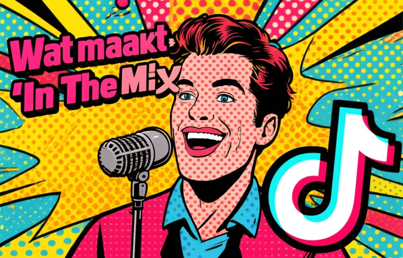 Visuele weergave van Tweede seizoen TikTok In The Mix podcast met topmuzikanten