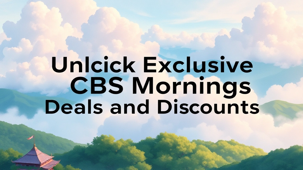 Unlock Exclusive CBS Mornings Deals and Discounts