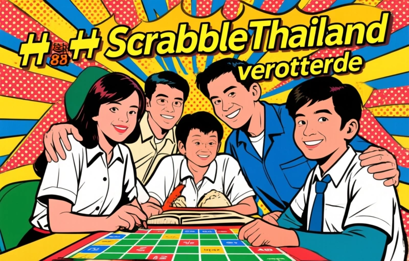 Visuele weergave van Thailand domineert Scrabble