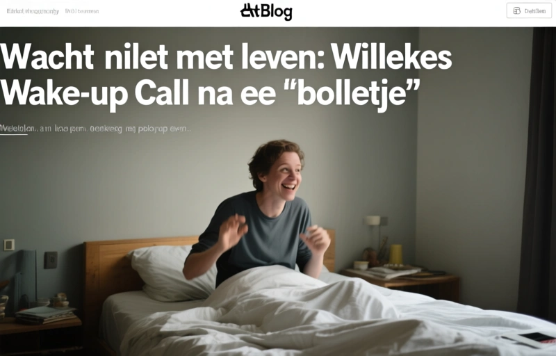 Wacht niet met leven: Willekes wake-up call na een 'bolletje'