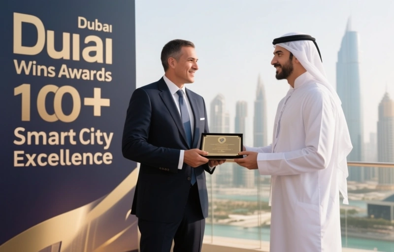 Visual representation of Dubai Wins 100+ Awards for Smart City Excellence