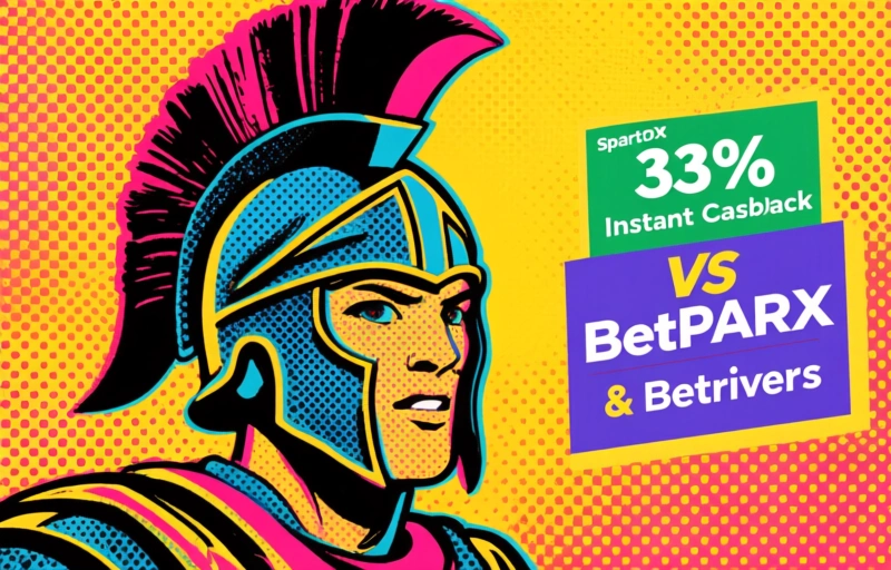 Spartans 33% Instant Cashback vs BetPARX & Betrivers Promo Codes