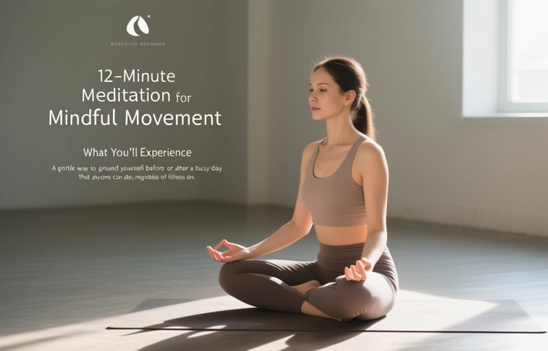 Visual representation of 12-Minute Meditation for Mindful Movement