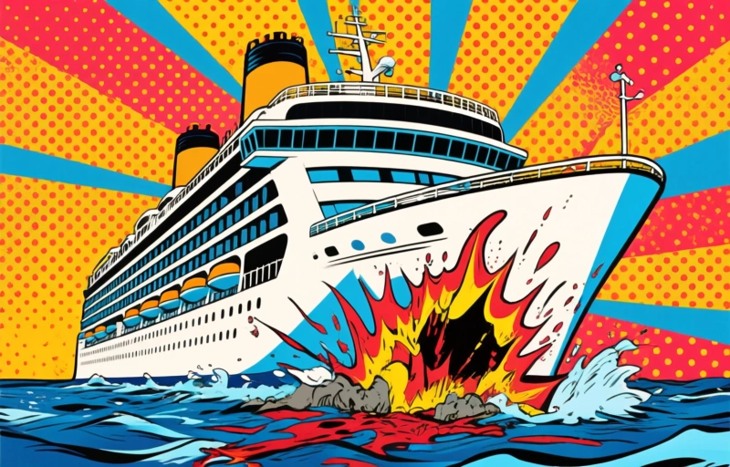 Visuele weergave van Hantavirusuitbraak op cruiseschip
