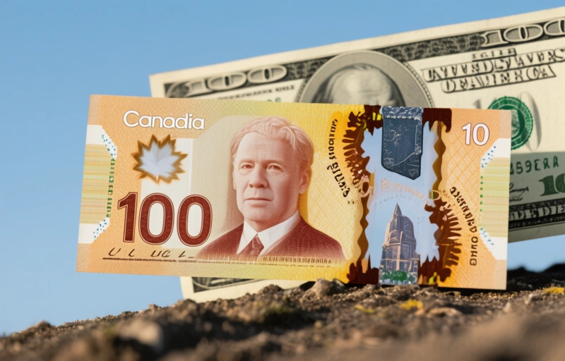 Visual representation of Canadian Dollar Slowly Gains Ground