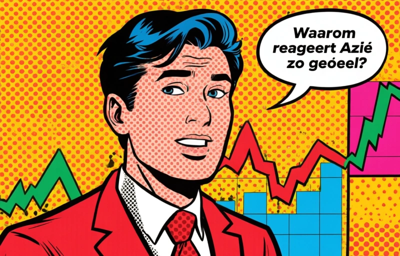 Visual representation of Aziatische beurzen duikelen door AI-zorgen op Wall Street