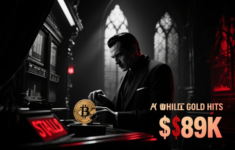 Bitcoin Stalls at $89K While Gold Hits Record High