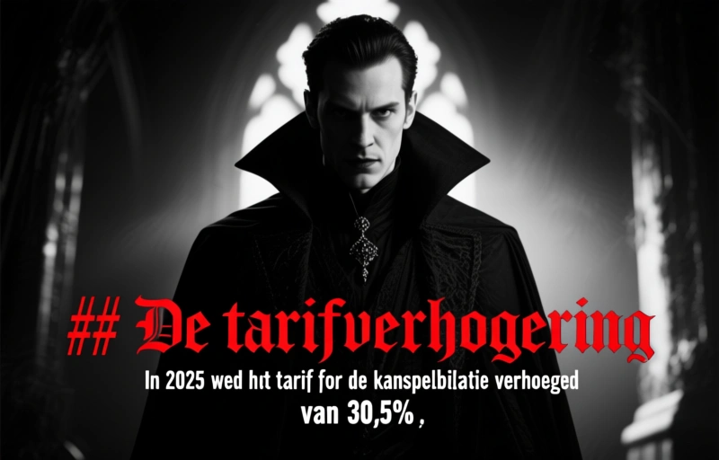 Visuele weergave van Kansspelbelasting verhoging