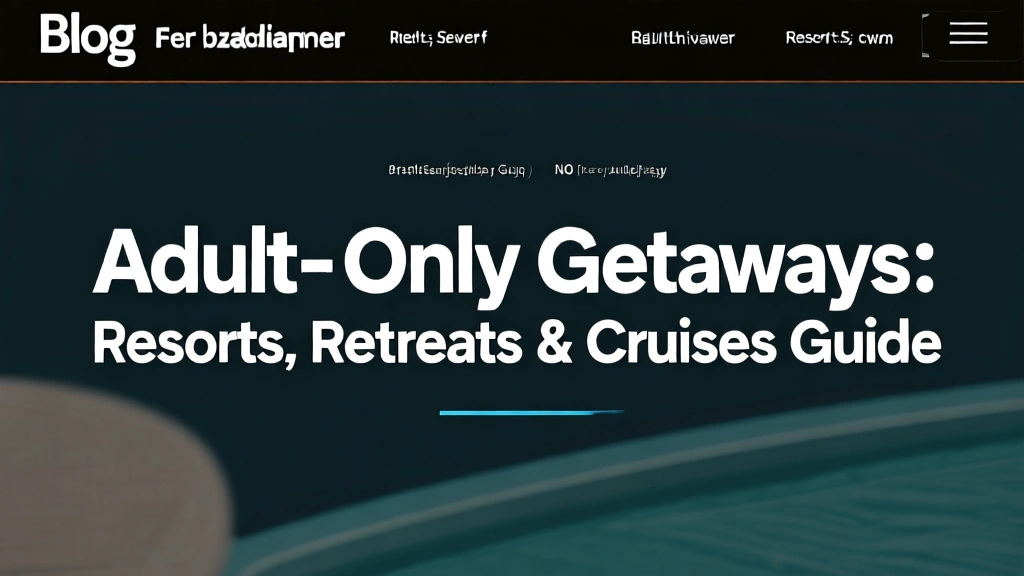 Adult-Only Getaways: Resorts, Retreats & Cruises Guide