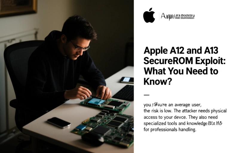 Visual representation of Apple A12 and A13 SecureROM Exploit