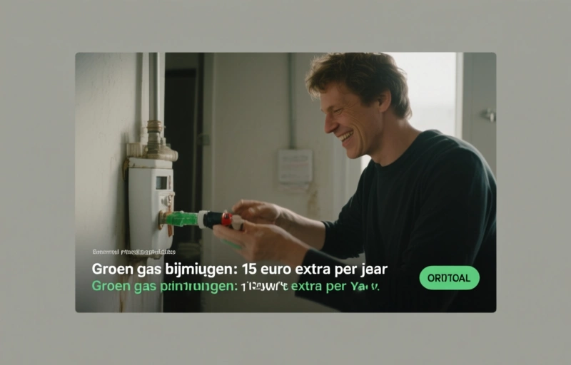 Groen gas bijmengen: 15 euro extra per jaar