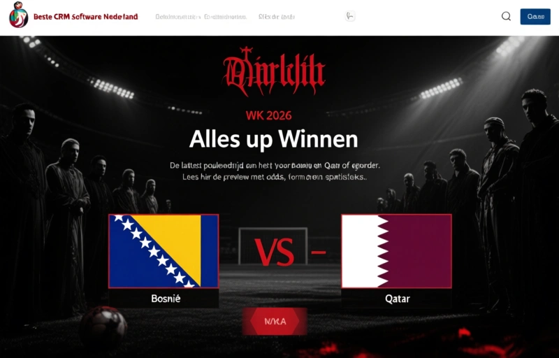 WK 2026: Bosnië vs Qatar – Alles op Winnen