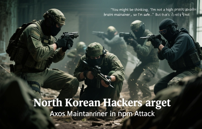 Visual representation of North Korean Hackers Target Axios Maintainer in npm Attack