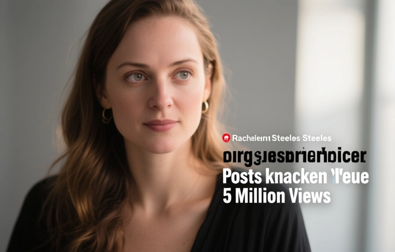 Visuelle Darstellung von Rachel Steeles virale Posts knacken 5 Millionen Views