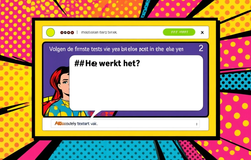 Visuele weergave van Instagram test bijschriften per post in carrousels