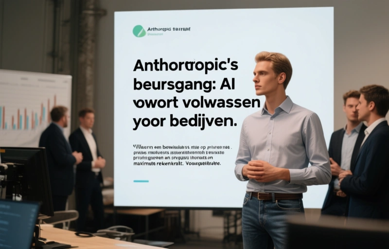 Visuele weergave van Anthropic's beursgang