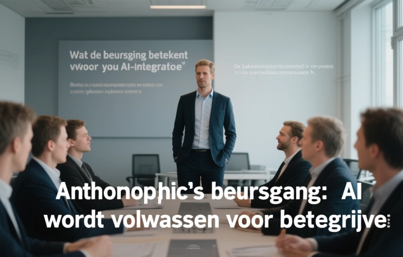 Visuele weergave van Anthropic's beursgang