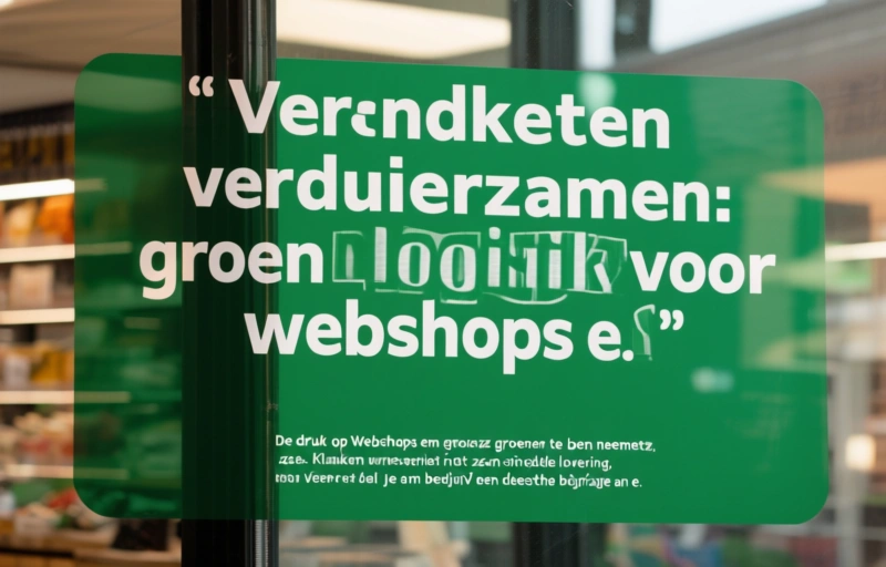 Visuele weergave van Verzendketen verduurzamen