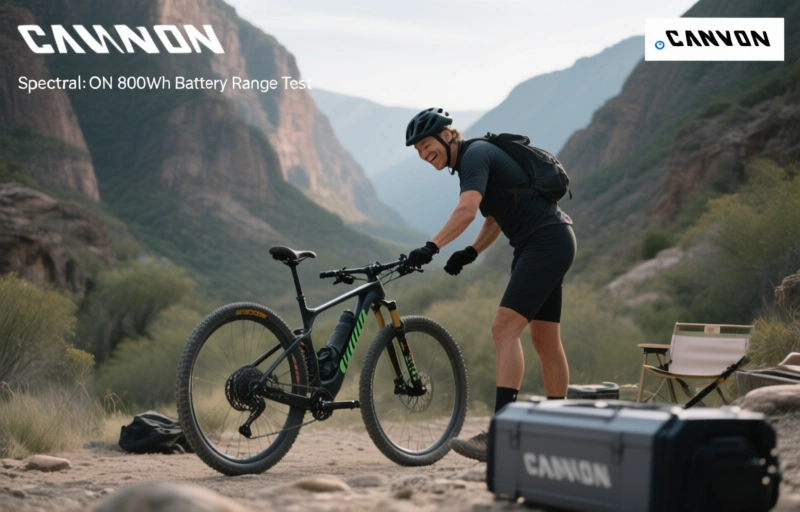 Canyon Spectral:ON 800Wh Battery Range Test