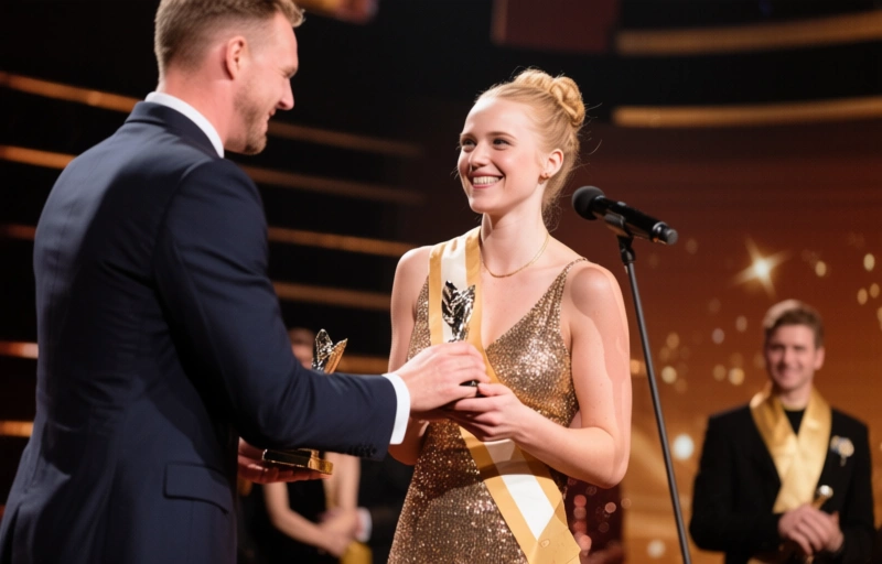 Visuelle Darstellung von Thea Summers als beste internationale Aufsteigerin geehrt
