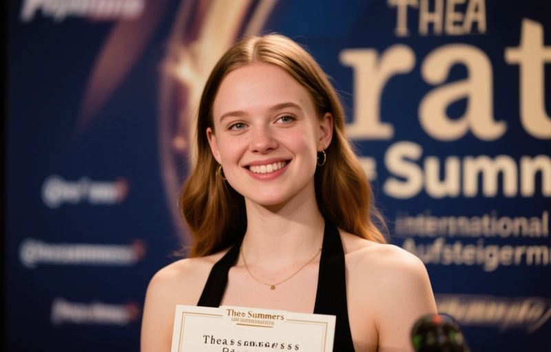 Visuelle Darstellung von Thea Summers als beste internationale Aufsteigerin geehrt