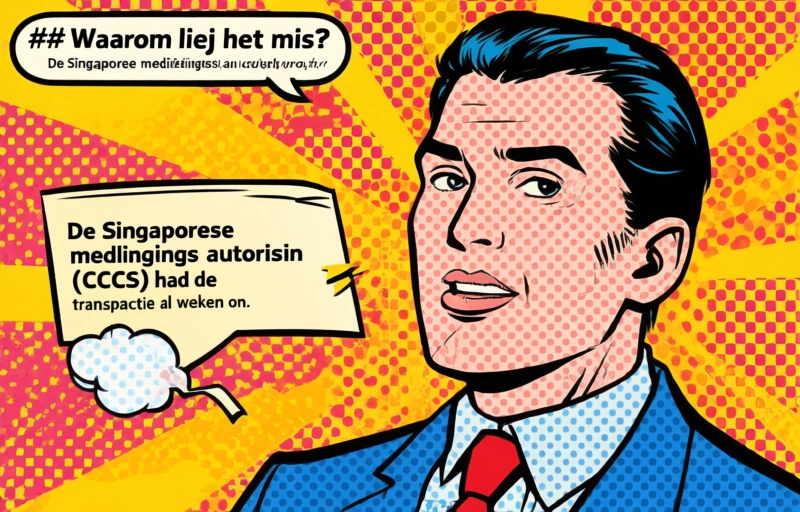 Visuele weergave van M1-overname van Tuas mislukt door toezichthouder