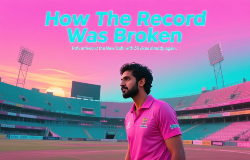 Visual representation of Rohit Sharma Breaks Dhoni's Six-Hitting Record in IPL