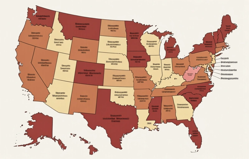 Visuelle Darstellung von USA