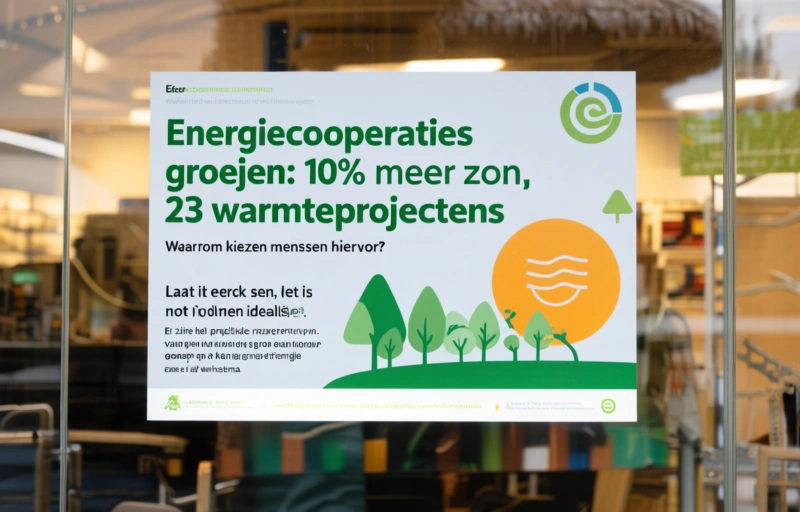 Visuele weergave van Energiecoöperaties groeien