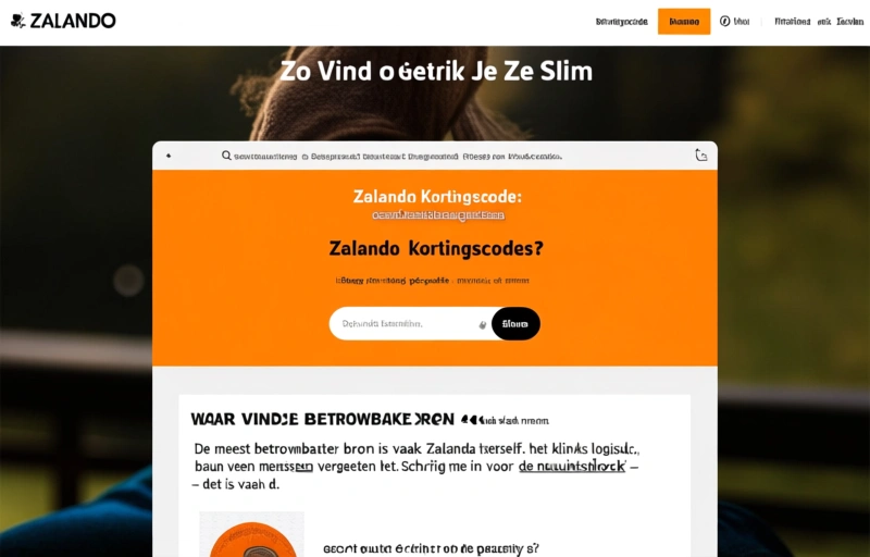 Visuele weergave van Zalando Kortingscode