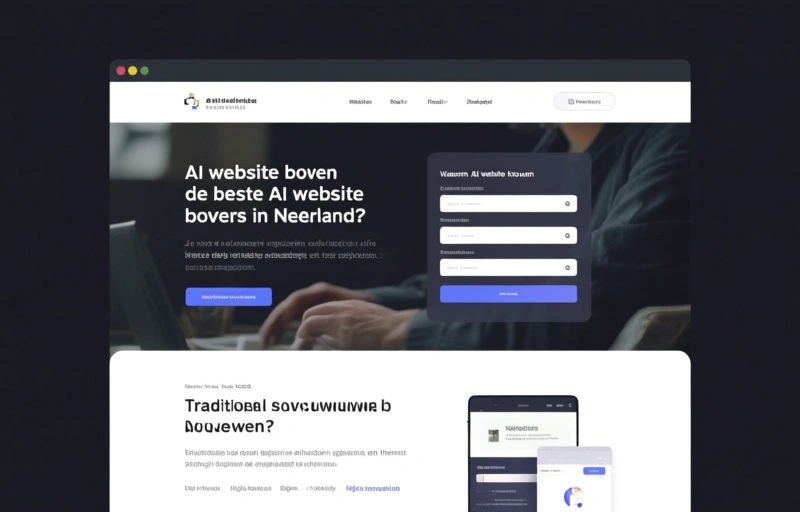 Visuele weergave van AI website bouwen
