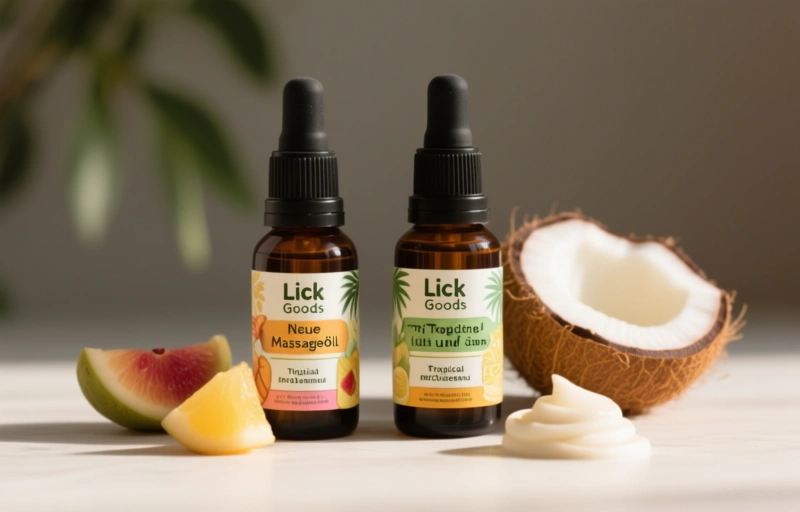 Visuelle Darstellung von Neue Massageöle von Lick Goods